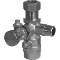 Kulový kohout přímý G 3/4 s přípojkou pro pojhistný ventil R 1