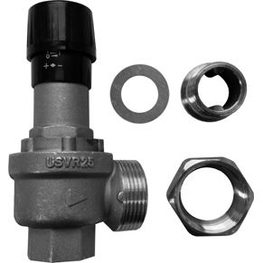 Ventil DN25 1", diferenční, rohový, 1" vn. závit - 1 1/4" vněj. závit