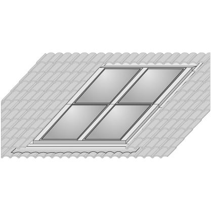 Súprava na 2-radovú montáž 4 kolektorov TopSon F3-1 do strechy