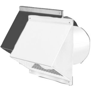 Nástěnný kryt CWL s hrdlem DN 125, černý