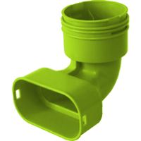 Adaptér s kolenem na přechod z DN75 na 50x100