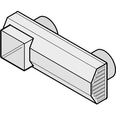 Dvojitá mřížka DN125, bílá