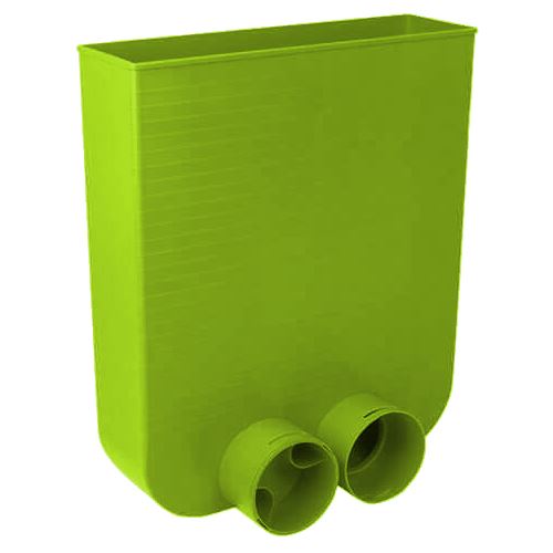 Přípojka na podlahovou mřížku s 1 víkem 2 hrdl.75/63