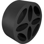 Tlumič hluku a regulátor průtoku pro připojovací kus DN 125