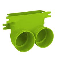 Adaptér 2 x kruhový DN75 na 1 x plochý kanál 50x140