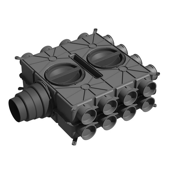 Rozdeľovač DN125-180, s 24 hrdlami