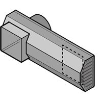 Dvojitá výustka DN125, nerez