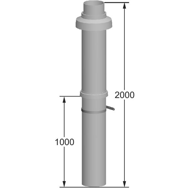 Soupr. na odvod spal. přes stř. DN160/186