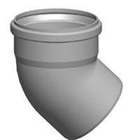 Koleno DN 250 polyprop. 45ř