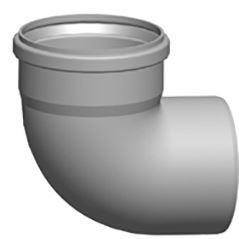 Koleno DN 250 polyprop. 90ř