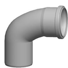 Koleno DN80 87ř, polypropylen