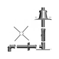 Připoj.sada DN 80 v šachtě, plast kryt