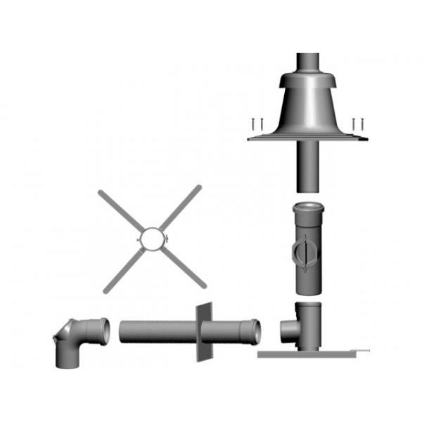 Připoj.sada DN 80 v šachtě, plast kryt