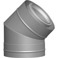 Koleno DN 110/160,45° na fasádu bílé