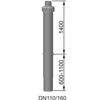 Koncová trubka vedení spalin přes střechu