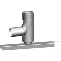 Opěrné koleno 87°/DN 60 s podpěrou