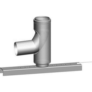 Opěrné koleno 87°/DN 60 s podpěrou