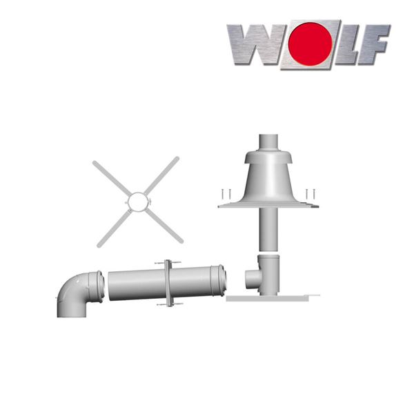 Sada  DN60/100 ved. spal. v šachě plast kryt DN60