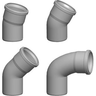 Koleno DN 60 z polyprop., 87°  