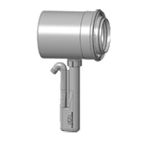 Odtahové potrubí DN110/160 koncentrické s odvodem kondenzátu včetně sifonu