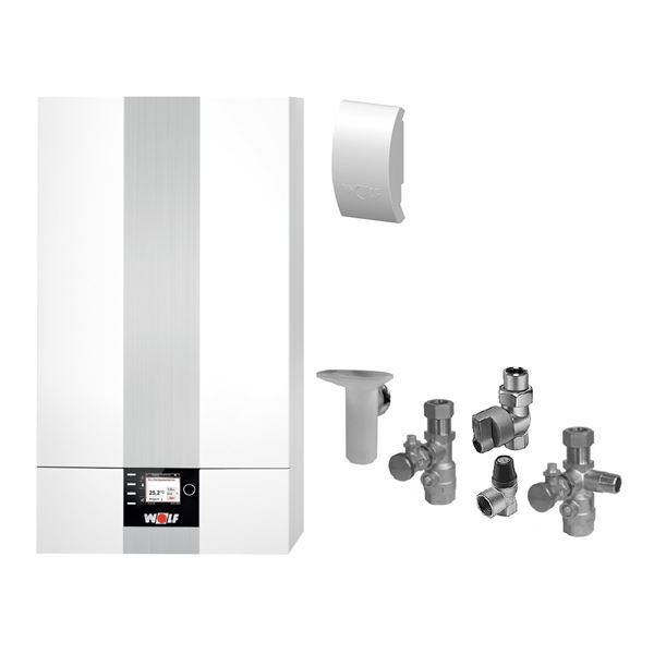 Sestava kotle CGB-2K/24 kW  s průtokovým ohřívačem