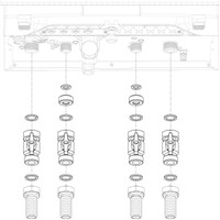 Přip.sada armatur pro hydr.připojení nad i pod omítku