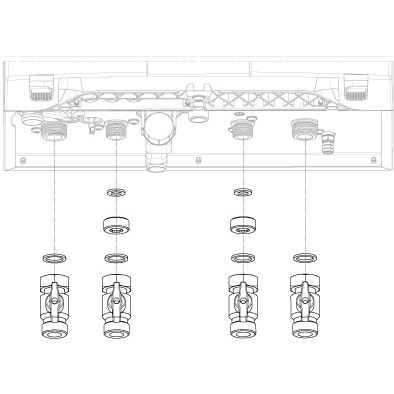 Přip.sestava armatur pro hydraulické připojení