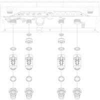 Připoj.sada armatur pro hydraul.připojení (rohové)