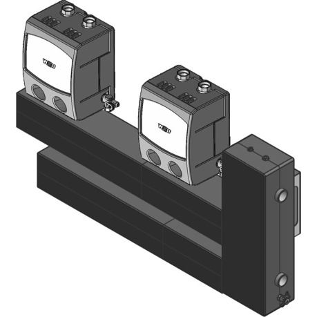 Sestava s hydr. vyrovnávačem pro CGB 75/100 s výstupem doprava